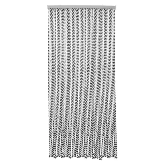 Rideau de porte Nate Gris et Blanc 2