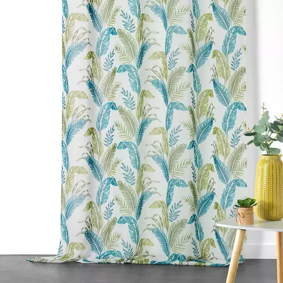 Visillo(140 x 280 cm) Flores Verde