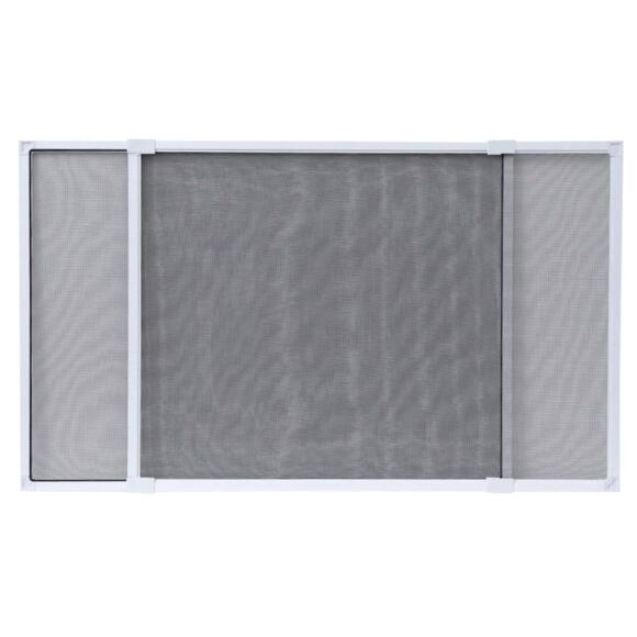 Moustiquaire fenêtre cadre extensible (H50 x L 70 / 130 cm) Blanc et gris 2