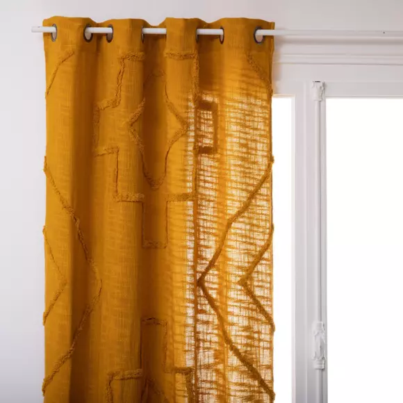 Rideau (130 x 260 cm) Inca Jaune ocre 2
