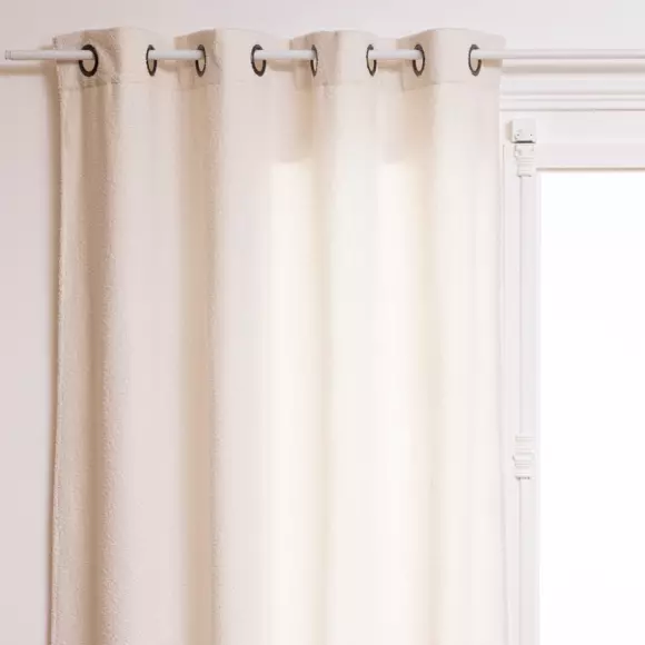 Rideau bouclette (140 x 260 cm) Jaiko Blanc
