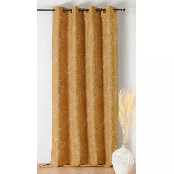 Rideau obscurcissant isolant (140 x 240 cm) Bengale Jaune moutarde