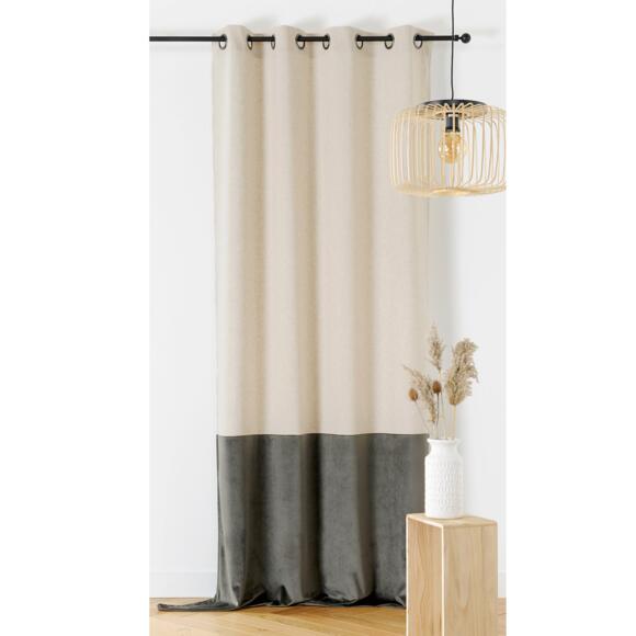 Vorhang aus Leinen (135 x 280 cm) Duolin Grau