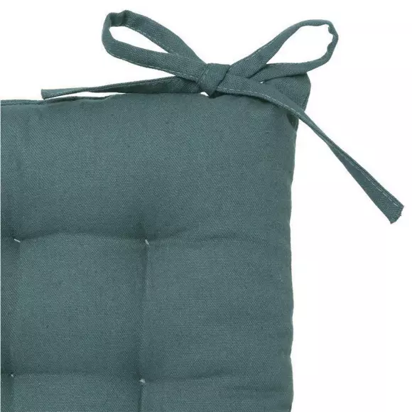 Stoelkussen vierkant Datara Petrol blauw 2