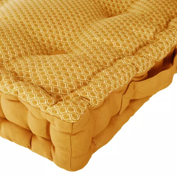 Cojín para el suelo (D40 cm) Otto Amarillo ocre 3