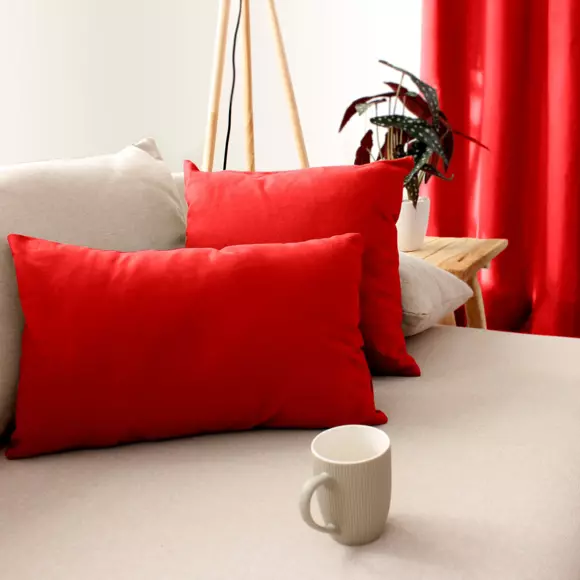 Coussin carré (40 cm) Etna Rouge 2