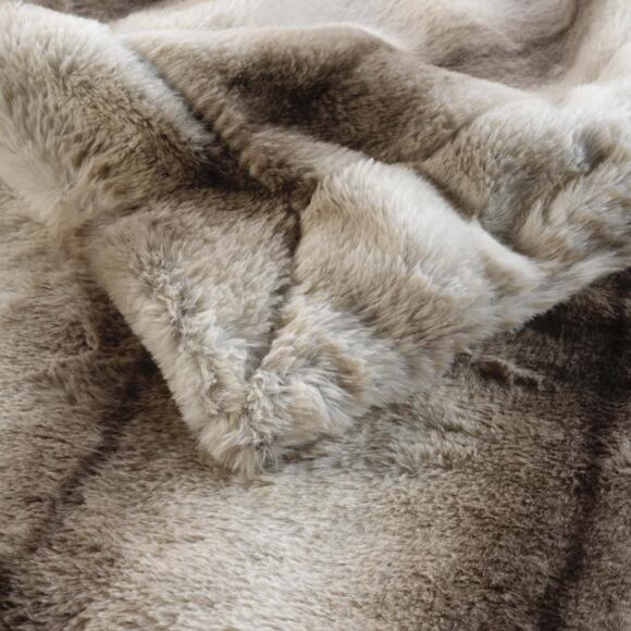 Plaid fausse fourrure (220 cm) Sibérie Gris 2