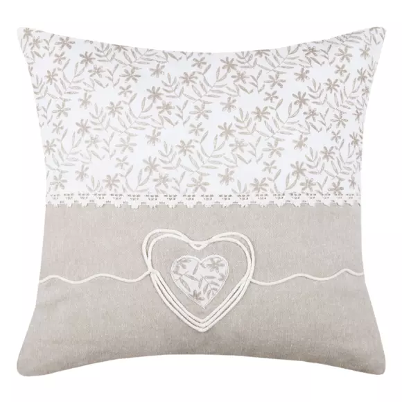 Coussin carré coton (40 cm) Sophie Beige 3