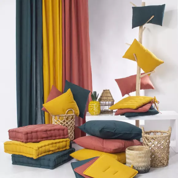 Coussin rectangulaire (50 cm) Etna Jaune moutarde 3