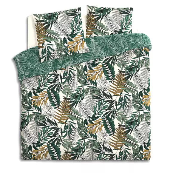 Copripiumino e due federe quadrate cotone (260 cm) Tropik Verde 2