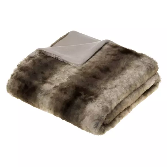 Plaid fausse fourrure (160 cm) Grizzly Beige 2