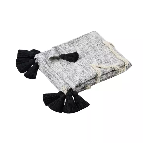 Jeté de canapé coton (150 cm) Benito Gris 3