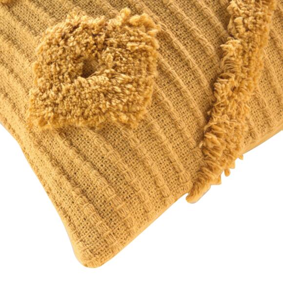 Housse de coussin carrée coton (40 cm) Zelie Camel