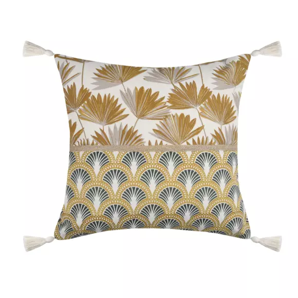 Coussin carré (40 cm) Bako Jaune moutarde