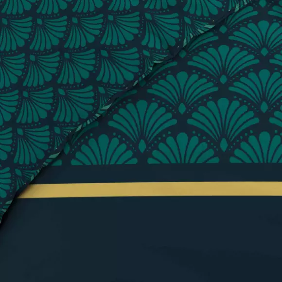 Funda nórdica y dos fundas para almohadones  (240 cm) Artchic Azul trullo 3