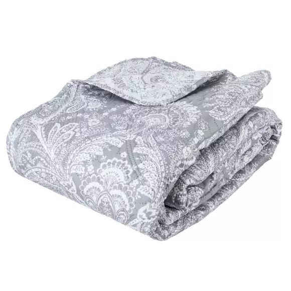 Couvre-lit et taies d'oreiller (240 x 260 cm) Marie Gris clair 3