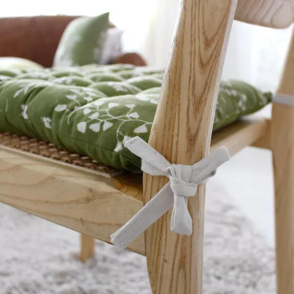 Coussin de chaise carré Herbier Vert olive 2