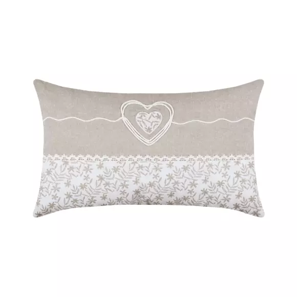 Cojín rectangular en algodón (50 cm) Sophie Beige 3