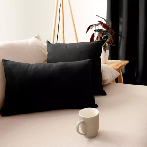 Coussin carré (40 cm) Etna Noir 2