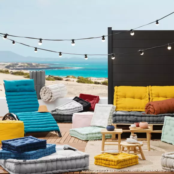 Pallet matras (L120 cm) Pixel Mosterdgeel 3