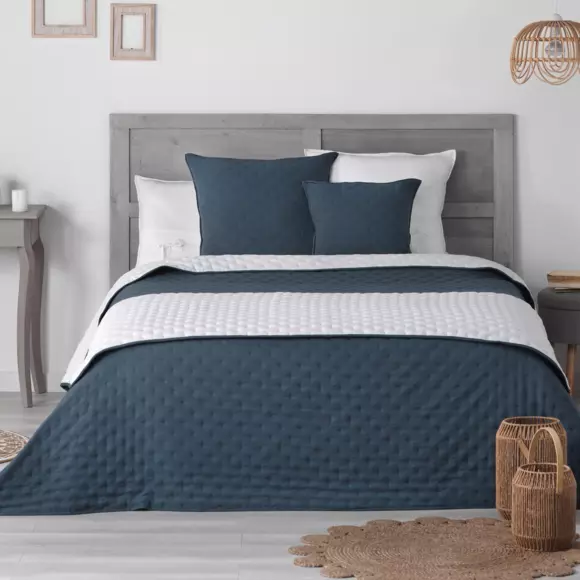 Housse de coussin carrée (60 cm) Mellow Chic Bleue 2