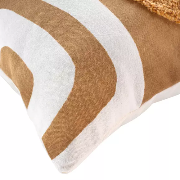 Funda para cojín cuadrado en algodón (40 cm) Mirade Camel