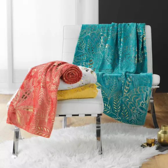 Plaid (150 cm) Belflor Smaragdgroen 2