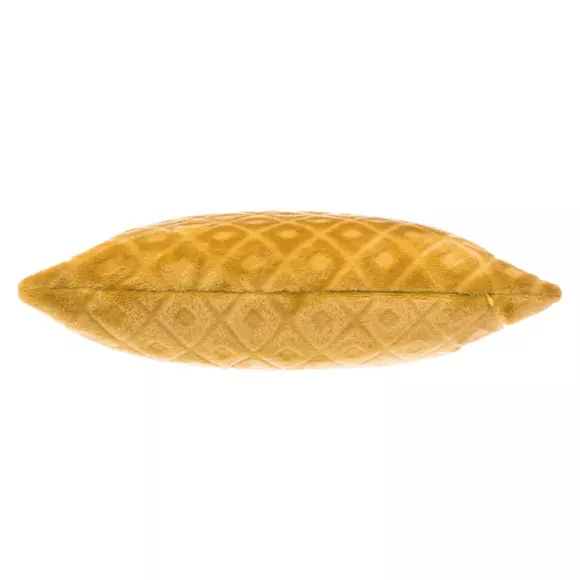 Coussin carré (40 cm) 3D Losange Jaune ocre 3