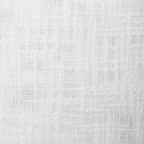 Housse de coussin carrée (40 cm) Slub Blanche 3
