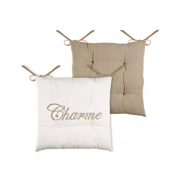 Coussin de chaise Maison Ecru 2