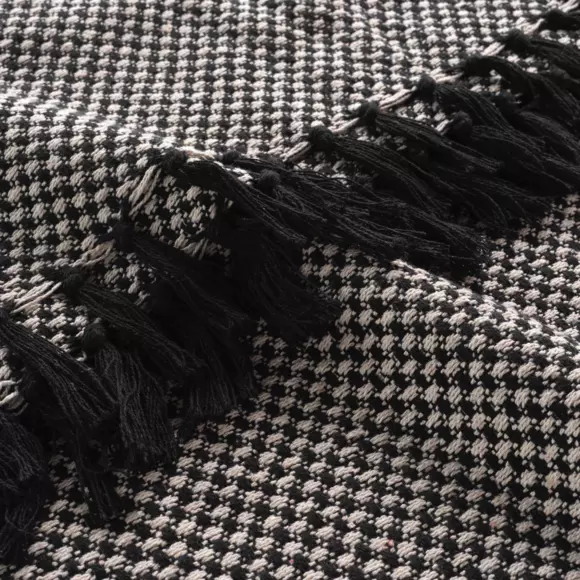 Plaid coton (150 cm) Jennie Noir