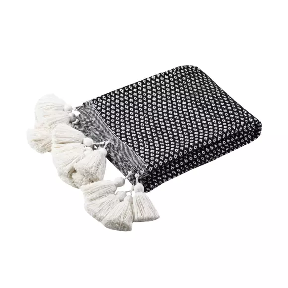  Cobija de sofá en algodón (150 cm) Beloha Negro 3