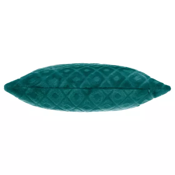 Coussin carré (40 cm) 3D Losange Bleu canard 2