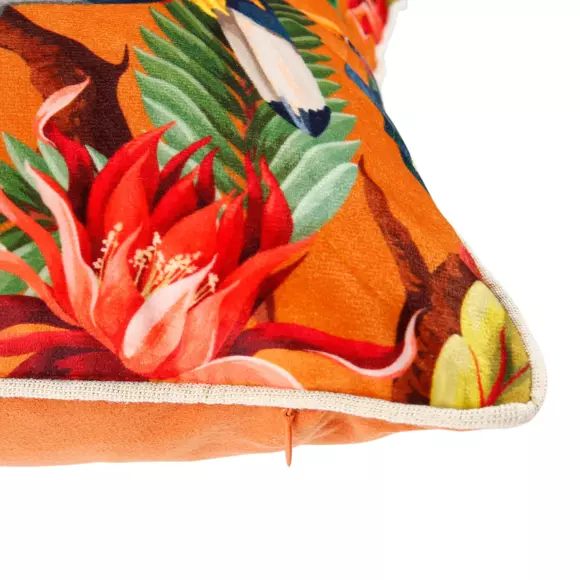 Housse de coussin carrée (40 cm) Jungle Orange 3