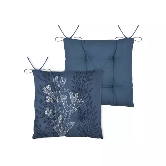 Coussin de chaise Carnac Bleu 2