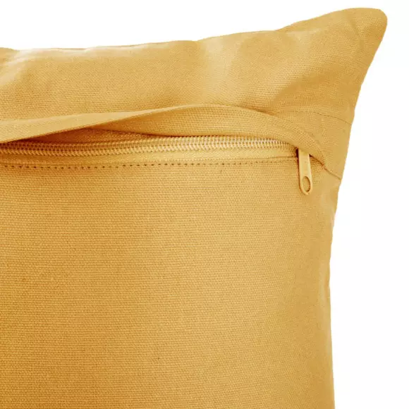 Coussin carré (38 cm) Otto Jaune ocre 3