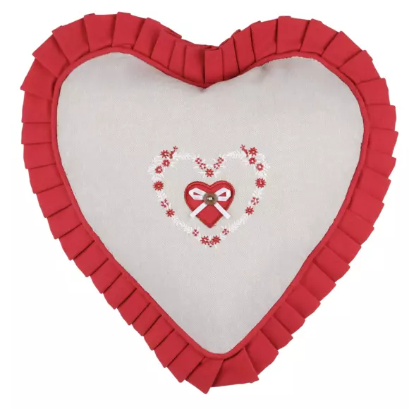 Cuscino cuore Pauline Rosso 2
