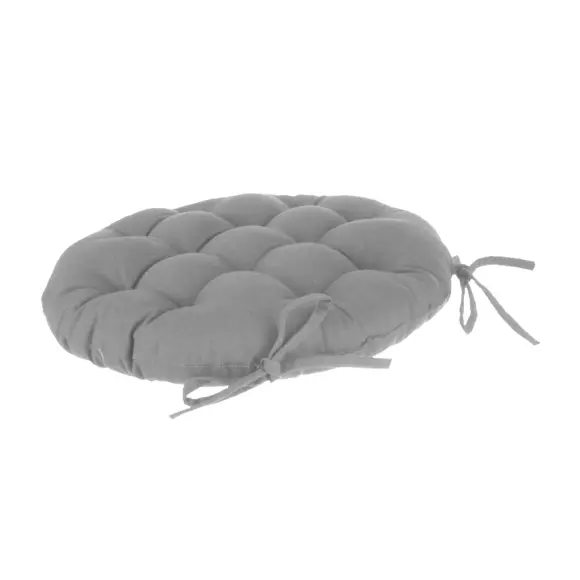 Coussin de chaise rond Datara Gris clair 2