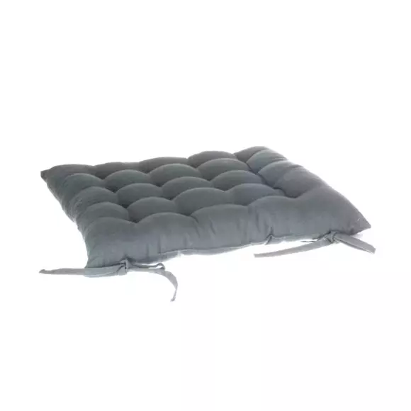 Coussin de chaise carré Datara Bleu orage 2