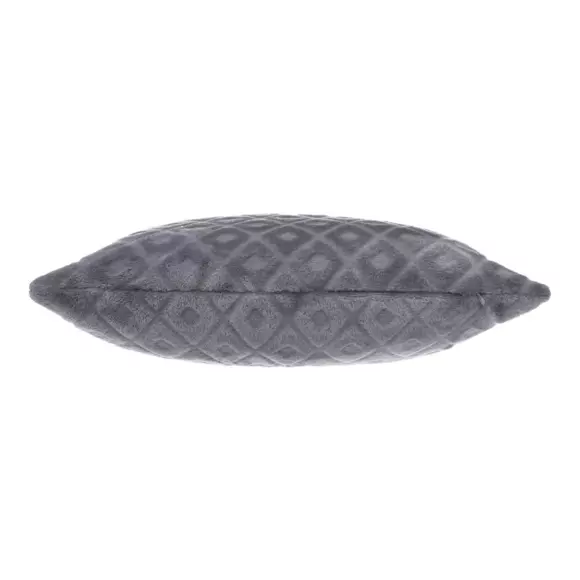 Coussin carré (40 cm) 3D Losange Gris foncé 3