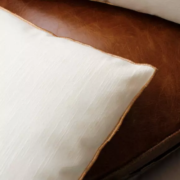Coussin carré (40 cm) Vegetalis uni Ecru 2
