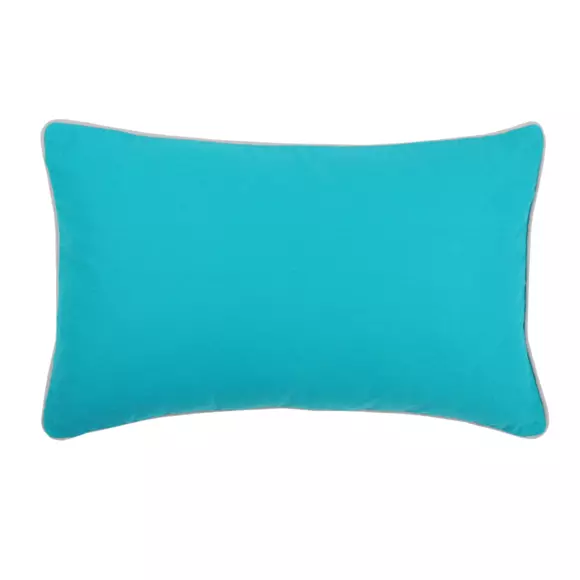 Coussin rectangulaire (50 cm) Duo Bleu céladon