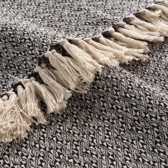 Plaid aus Baumwolle (150 cm) Junon Schwarz
