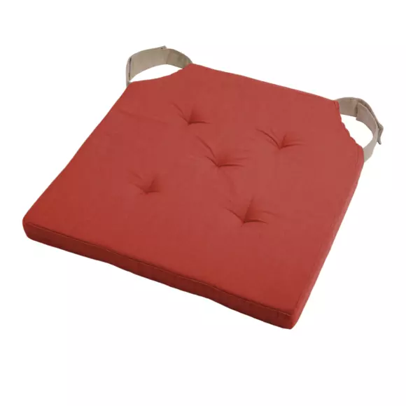 Galette de chaise scratch Duo Rouge terracotta 2