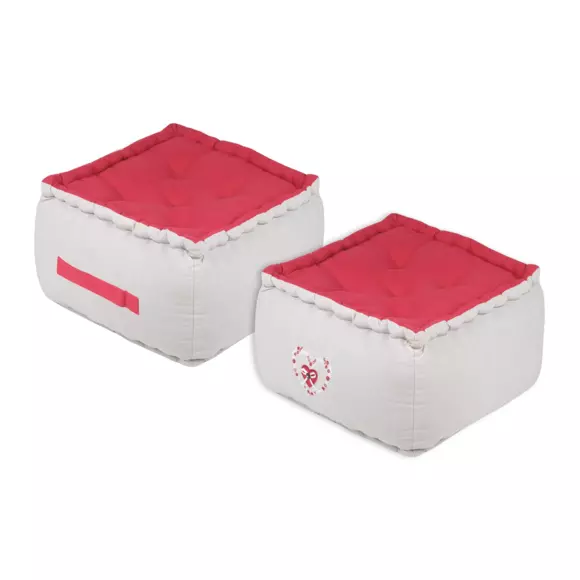 Cojín de suelo grueso(alto 30 cm) Pauline Rojo 3