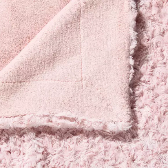 Plaid doux (230 cm) Bouclée Rose 2