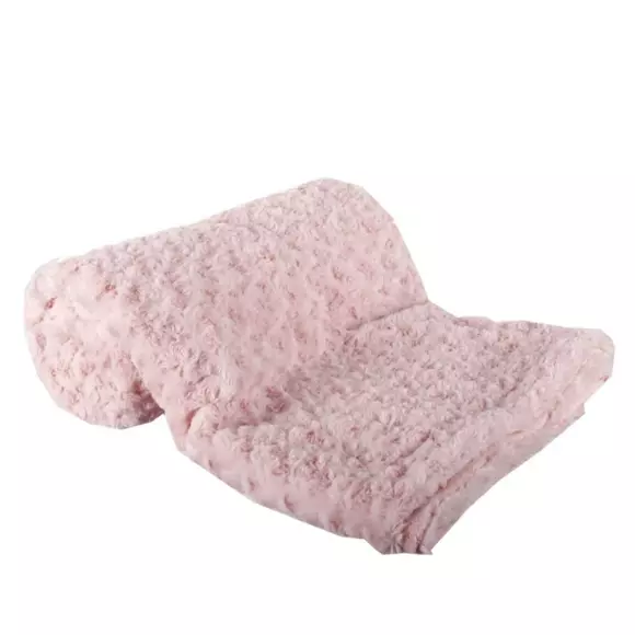 Plaid doux (230 cm) Bouclée Rose 3