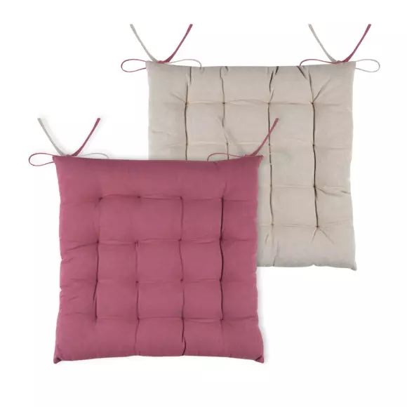 Coussin de chaise carré Duo Violet pourpre