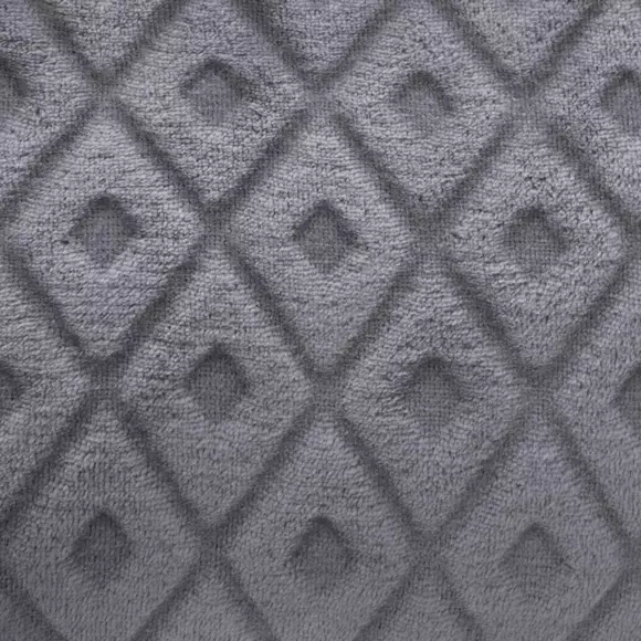 Manta suave (150 cm) 3D Rombos Gris oscuro 3