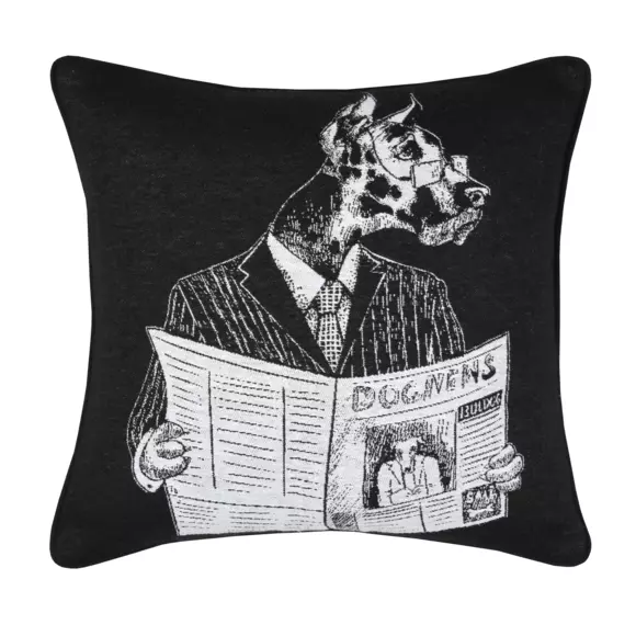 Coussin carré (40 cm) Princeton Noir